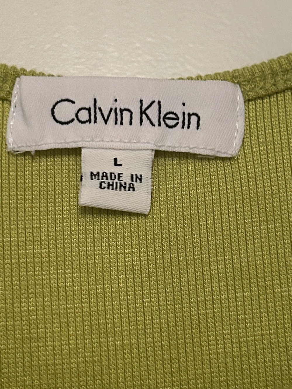 Calvin Klein Embellished Tank Top L Green Sleeveless Studded Glam Staple Stretch - Picture 4 of 8